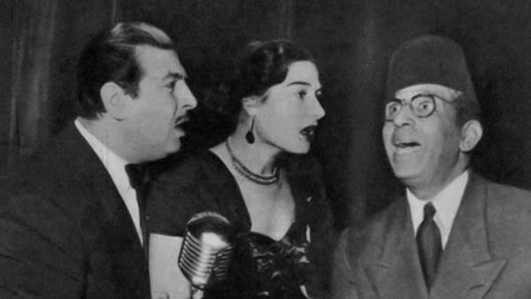 ليلى فوزى بين زوجيها عزيز عثمان وانور وجدى