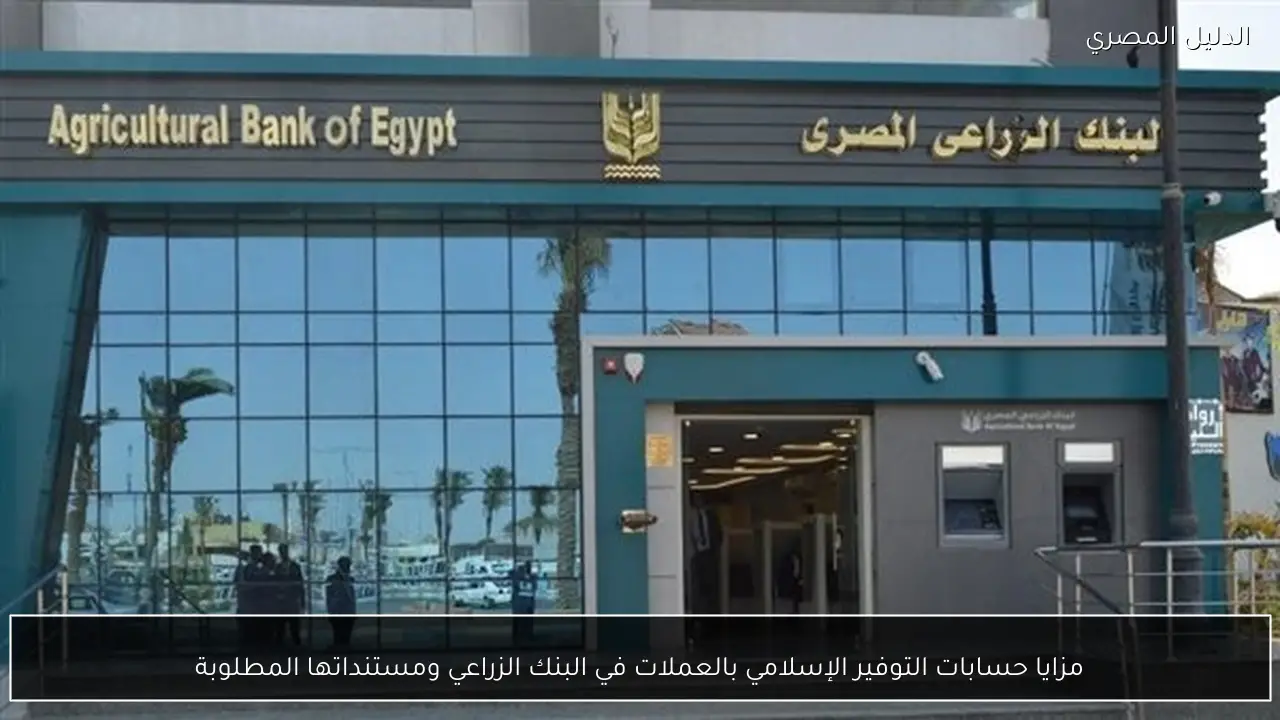 مزايا حسابات التوفير الإسلامي بالعملات في البنك الزراعي ومستنداتها المطلوبة