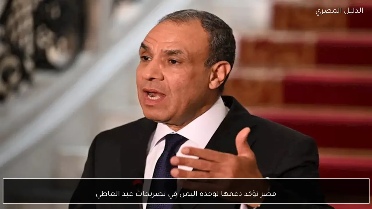 مصر تؤكد دعمها لوحدة اليمن في تصريحات عبد العاطي