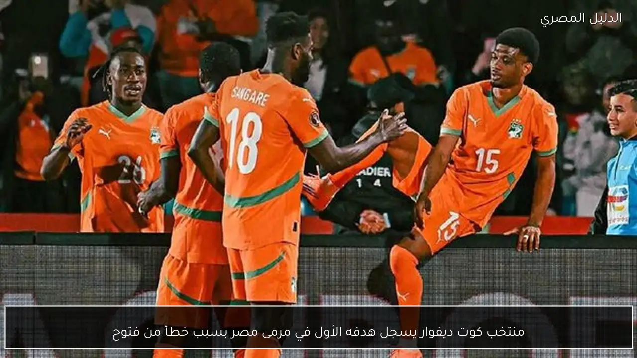 منتخب كوت ديفوار يسجل هدفه الأول في مرمى مصر بسبب خطأ من فتوح