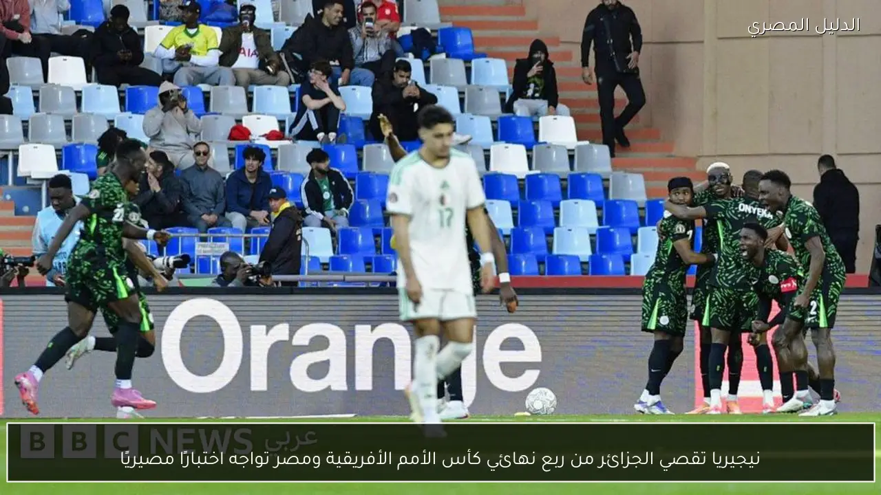 نيجيريا تقصي الجزائر من ربع نهائي كأس الأمم الأفريقية ومصر تواجه اختبارًا مصيريًا