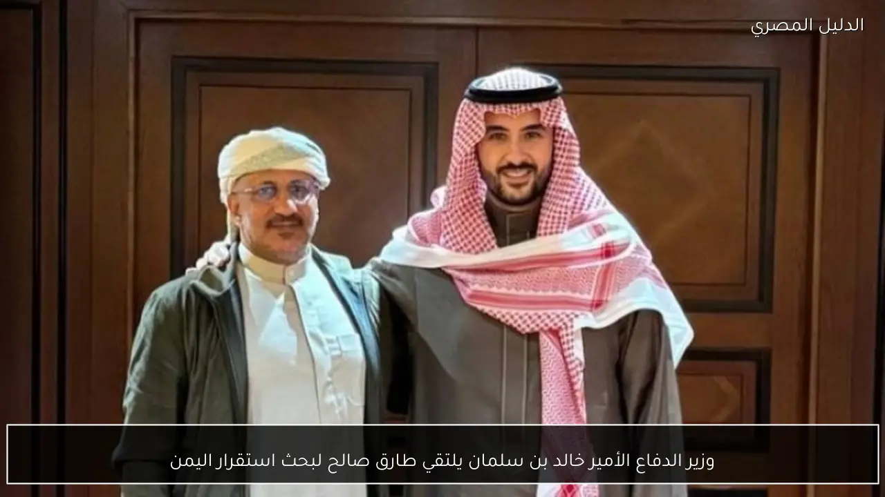 وزير الدفاع الأمير خالد بن سلمان يلتقي طارق صالح لبحث استقرار اليمن