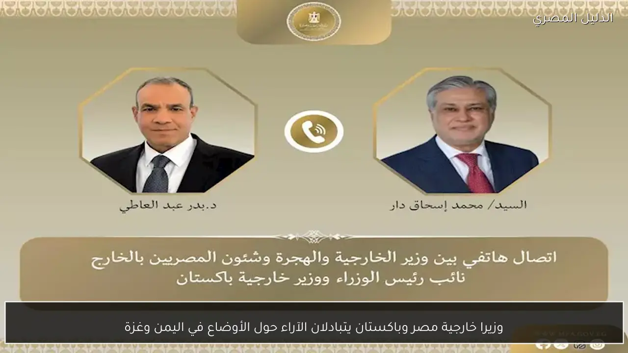 وزيرا خارجية مصر وباكستان يتبادلان الآراء حول الأوضاع في اليمن وغزة