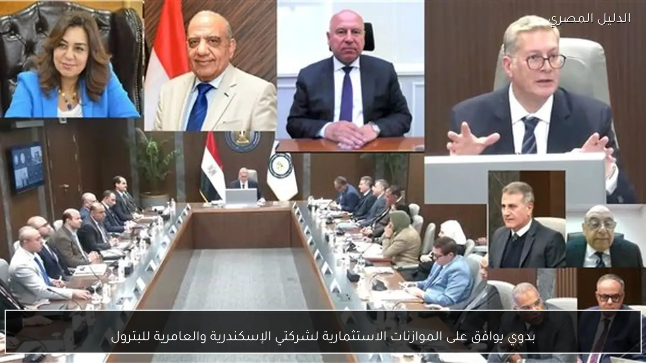 بدوي يوافق على الموازنات الاستثمارية لشركتي الإسكندرية والعامرية للبترول