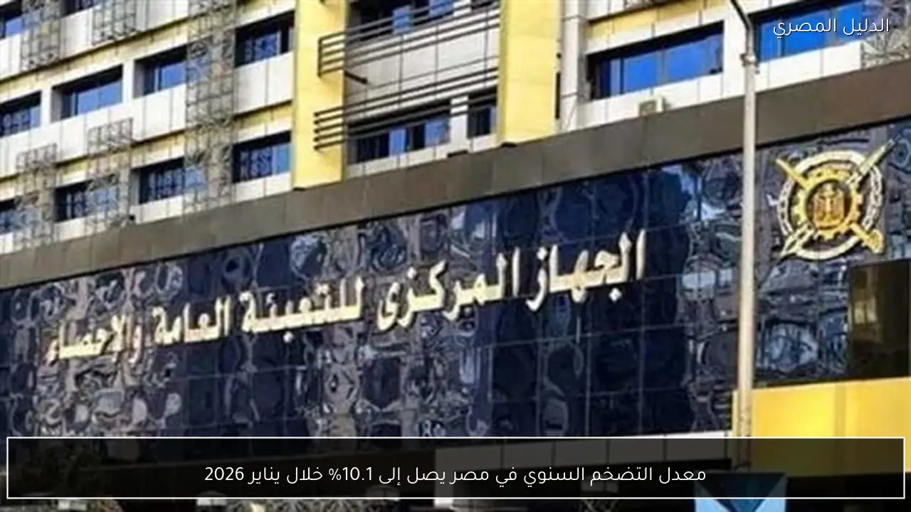 معدل التضخم السنوي في مصر يصل إلى 10.1% خلال يناير 2026