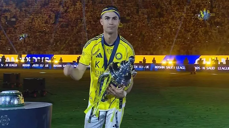 كريستيانو رونالدو يوجه رسالة لجماهير النصر بعد التتويج بالدوري